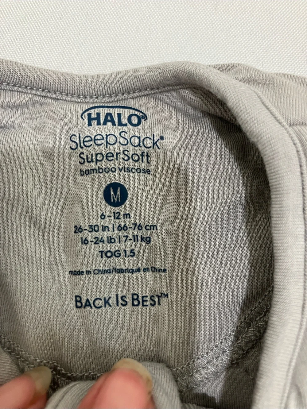 Halo Baby Sleeveless Zip Sleep Sack in Light Gray